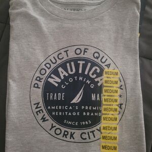 Nautica Gray T-Shirt Men's Size Medium
